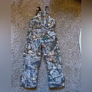 Youth Berne Insulated Hunting Bibs; Camouflage; Size M (10/12)